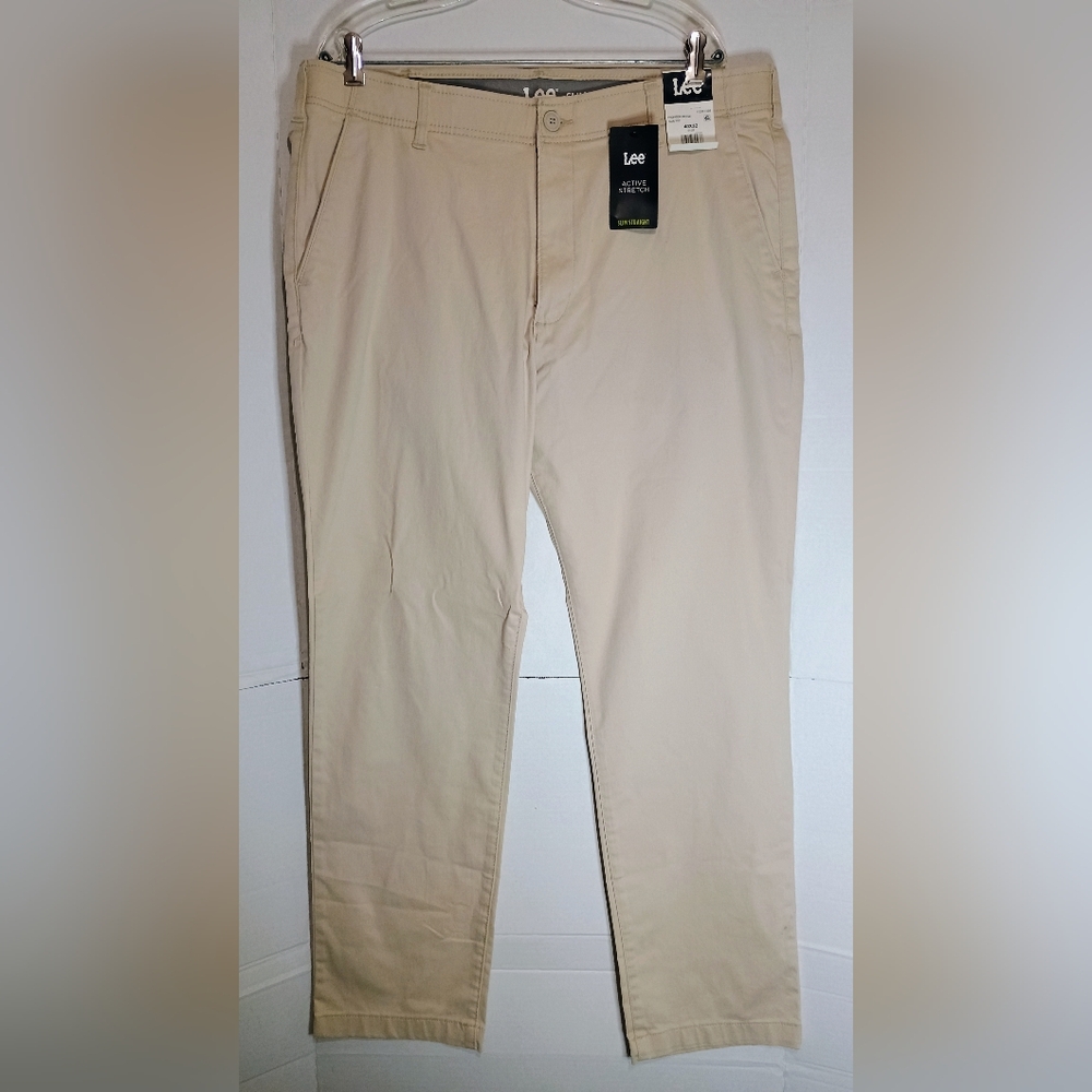 Lee Men's Khaki Chinos Active Stretch Size 40/32